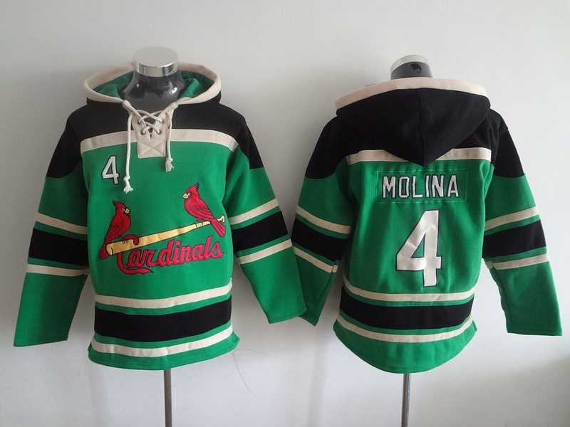 St. Louis Cardinals #4 Yadier Molina Green Stitched Hoodie,We sell and wholesale St. Louis Cardinals #4 Yadier Molina Green Stitched Hoodie on line form chian!