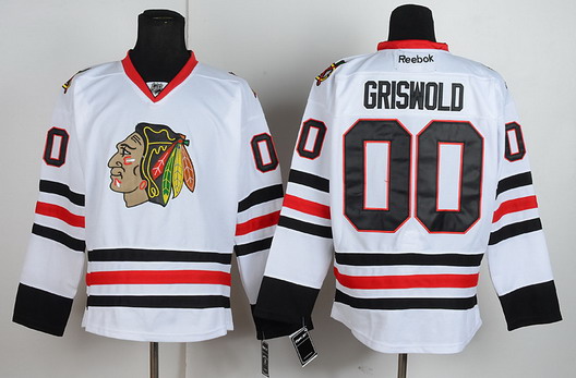 Chicago Blackhawks #00 Clark Griswold White Jerseys,We sell and wholesale Chicago Blackhawks #00 Clark Griswold White Jerseys on line form chian!