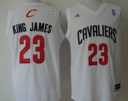 Cleveland Cavaliers #23 King James Nickname White Fashion Jerseys,We sell and wholesale Cleveland Cavaliers #23 King James Nickname White Fashion Jerseys on line form chian!