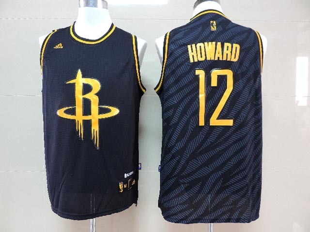 Houston Rockets #12 Dwight Howard Black With Golden Swingman Jerseys,We sell and wholesale Houston Rockets #12 Dwight Howard Black With Golden Swingman Jerseys on line form chian!