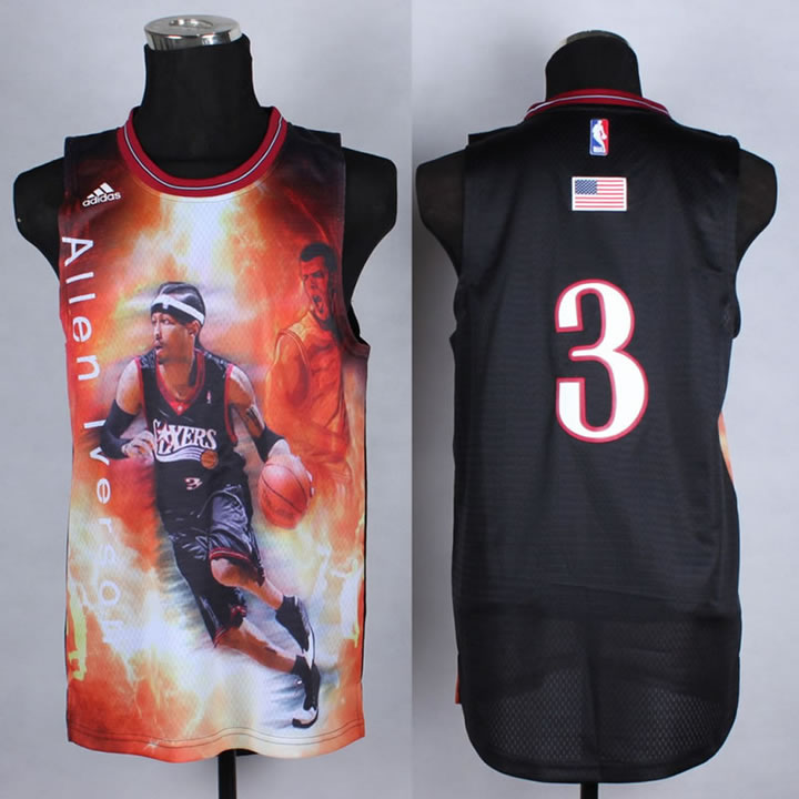 Philadelphia 76ers #3 Iverson Revolution 30 Swingman Fashion Black Jerseys,We sell and wholesale Philadelphia 76ers #3 Iverson Revolution 30 Swingman Fashion Black Jerseys on line form chian!