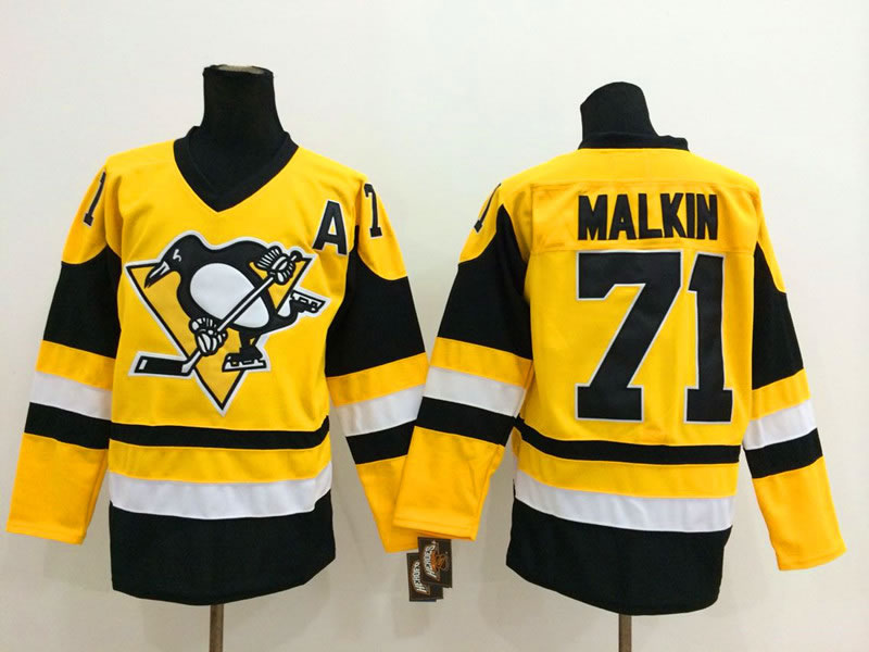 Pittsburgh Penguins #71 Evgeni Malkin Yellow Throwback CCM Jerseys,We sell and wholesale Pittsburgh Penguins #71 Evgeni Malkin Yellow Throwback CCM Jerseys on line form chian!