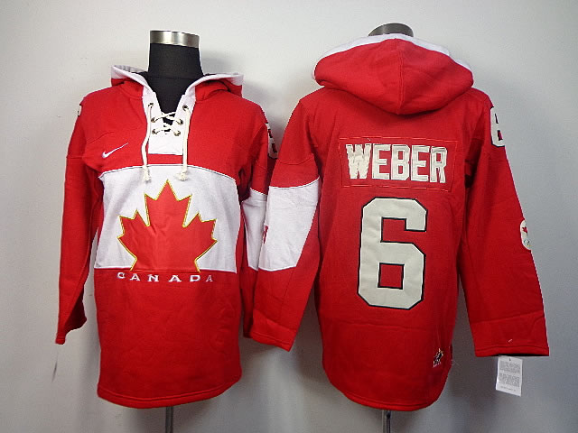 2014 Winter Olympics Canada Nashville Predators #6 Shea Weber Red Hoodie,We sell and wholesale 2014 Winter Olympics Canada Nashville Predators #6 Shea Weber Red Hoodie on line form chian!