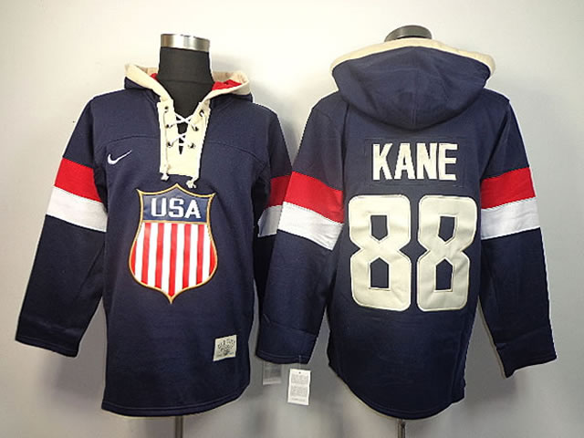 2014 Winter Olympics USA Chicago Blackhawks #88 Patrick Kane Navy Blue Hoodie,We sell and wholesale 2014 Winter Olympics USA Chicago Blackhawks #88 Patrick Kane Navy Blue Hoodie on line form chian!