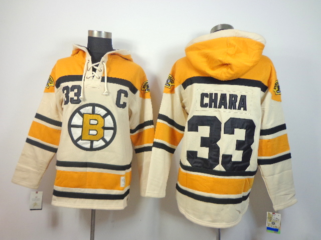 Boston Bruins #33 Zdeno Chara Cream Hoodie,We sell and wholesale Boston Bruins #33 Zdeno Chara Cream Hoodie on line form chian!