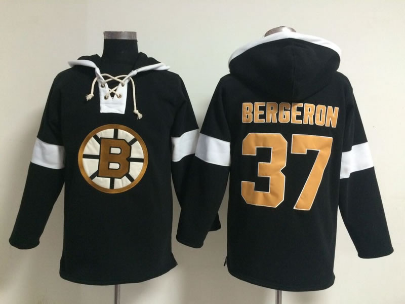 Boston Bruins #37 Patrice Bergeron Solid Color Black Hoody,We sell and wholesale Boston Bruins #37 Patrice Bergeron Solid Color Black Hoody on line form chian!