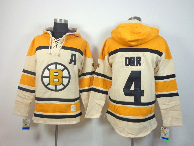 Boston Bruins #4 Bobby Orr Cream Hoodie,We sell and wholesale Boston Bruins #4 Bobby Orr Cream Hoodie on line form chian!