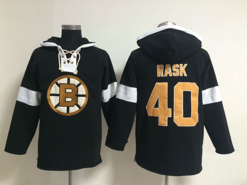 Boston Bruins #40 Tuukka Rask Solid Color Black Hoody,We sell and wholesale Boston Bruins #40 Tuukka Rask Solid Color Black Hoody on line form chian!