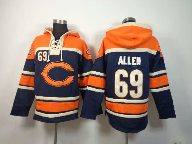 Chicago Bears #69 Allen Navy Blue Hoodie,We sell and wholesale Chicago Bears #69 Allen Navy Blue Hoodie on line form chian!
