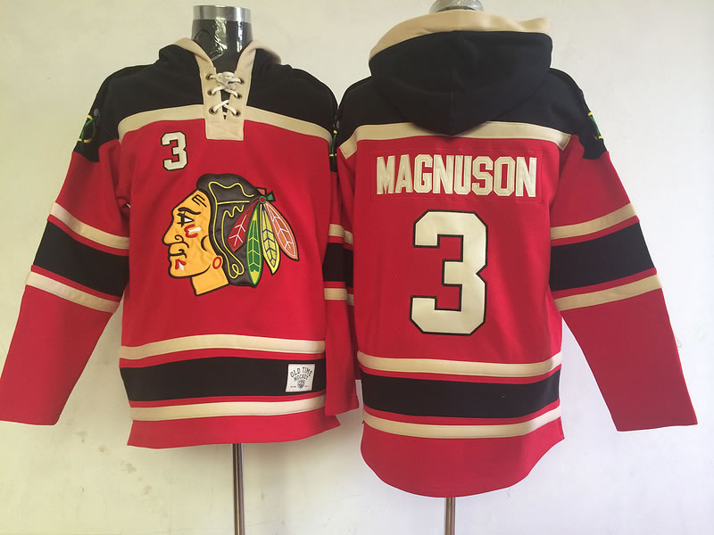 Chicago Blackhawks #3 Magnuson Red Hoodie,We sell and wholesale Chicago Blackhawks #3 Magnuson Red Hoodie on line form chian!