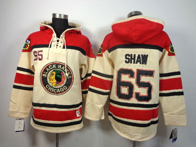 Chicago Blackhawks #65 Shaw Cream Hoodie,We sell and wholesale Chicago Blackhawks #65 Shaw Cream Hoodie on line form chian!