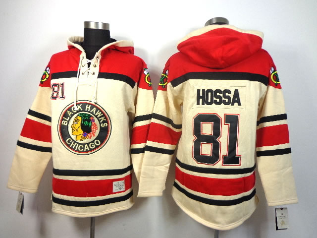 Chicago Blackhawks #81 Marian Hossa Cream Hoodie,We sell and wholesale Chicago Blackhawks #81 Marian Hossa Cream Hoodie on line form chian!