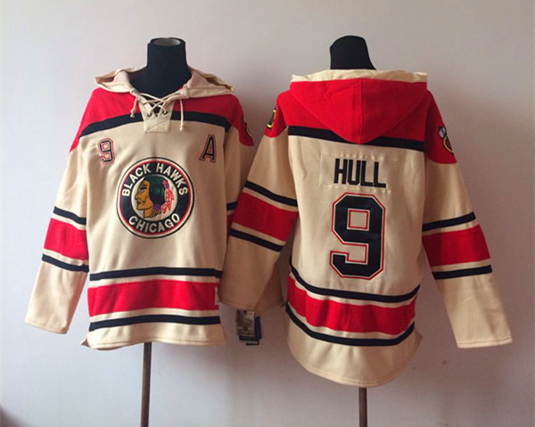 Chicago Blackhawks #9 Bobby Hull Cream Hoodie,We sell and wholesale Chicago Blackhawks #9 Bobby Hull Cream Hoodie on line form chian!