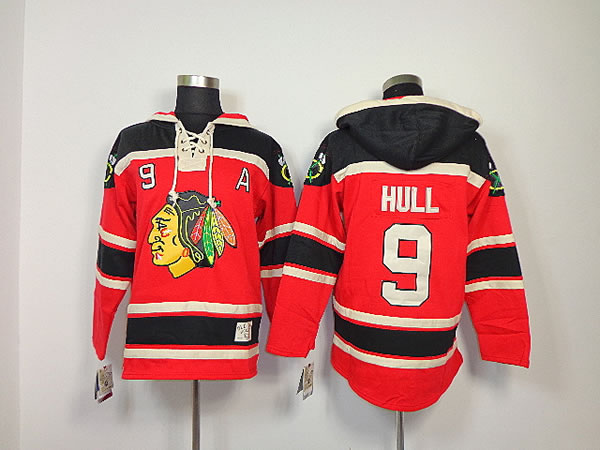 Chicago Blackhawks #9 Hull red Hoodie,We sell and wholesale Chicago Blackhawks #9 Hull red Hoodie on line form chian!