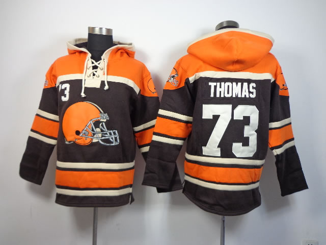 Cleveland Browns #73 Joe Thomas Brown Hoodie,We sell and wholesale Cleveland Browns #73 Joe Thomas Brown Hoodie on line form chian!