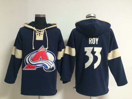 Colorado Avalanche #33 Patrick Roy Navy Blue Hoody,We sell and wholesale Colorado Avalanche #33 Patrick Roy Navy Blue Hoody on line form chian!