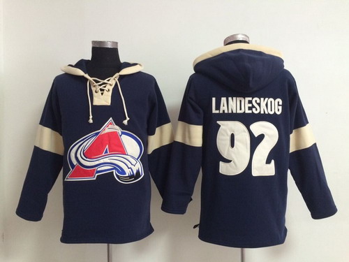 Colorado Avalanche #92 Gabriel Landeskog Navy Blue Hoody,We sell and wholesale Colorado Avalanche #92 Gabriel Landeskog Navy Blue Hoody on line form chian!