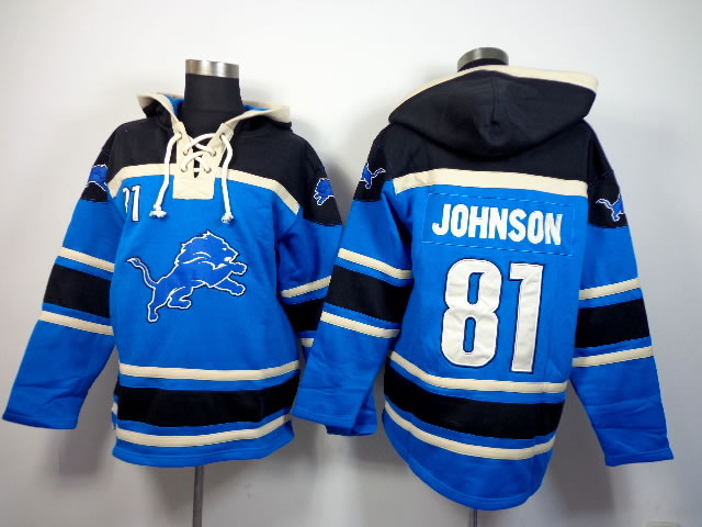 Detroit Lions #81 Calvin Johnson Blue Hoodie,We sell and wholesale Detroit Lions #81 Calvin Johnson Blue Hoodie on line form chian!