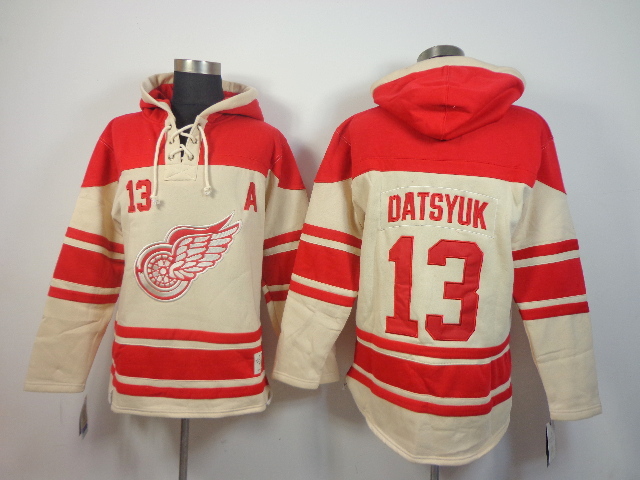 Detroit Red Wings #13 Pavel Datsyuk Cream Hoodie,We sell and wholesale Detroit Red Wings #13 Pavel Datsyuk Cream Hoodie on line form chian!