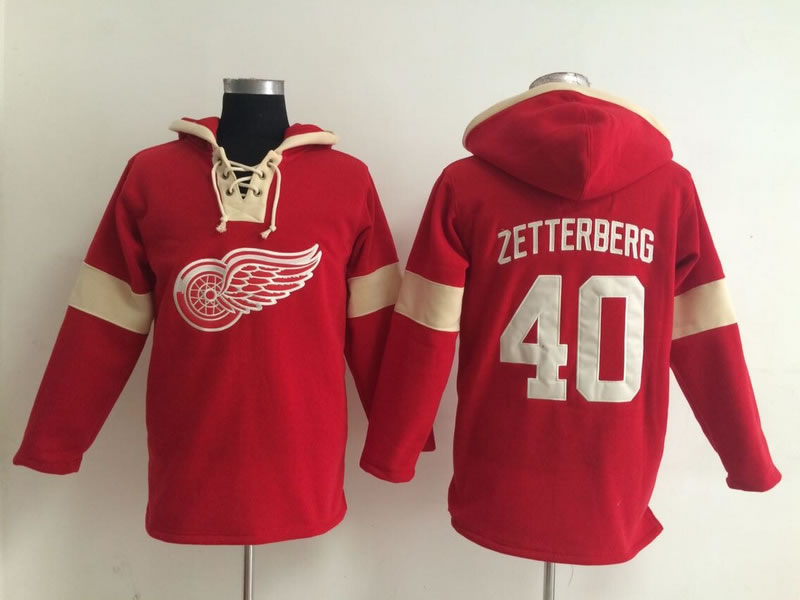 Detroit Red Wings #40 Henrik Zetterberg Solid Color Red Hoody,We sell and wholesale Detroit Red Wings #40 Henrik Zetterberg Solid Color Red Hoody on line form chian!