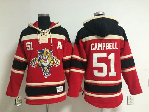 Florida Panthers #51 Brian Campbell Red Hoodie,We sell and wholesale Florida Panthers #51 Brian Campbell Red Hoodie on line form chian!