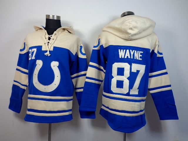 Indianapolis Colts #87 Reggie Wayne Blue Hoodie,We sell and wholesale Indianapolis Colts #87 Reggie Wayne Blue Hoodie on line form chian!