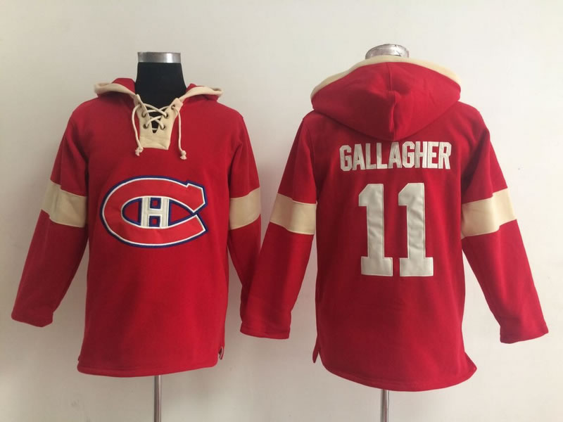 Montreal Canadiens #11 Brendan Gallagher Solid Color Red Hoody,We sell and wholesale Montreal Canadiens #11 Brendan Gallagher Solid Color Red Hoody on line form chian!