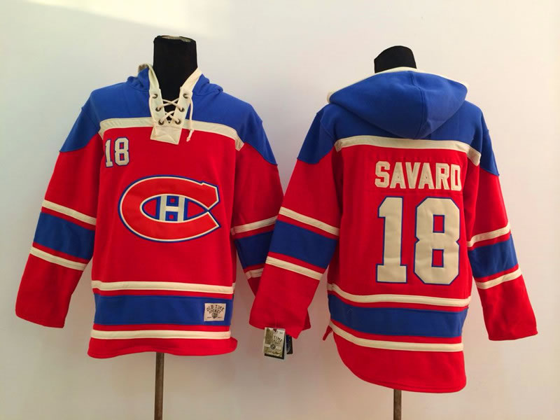 Montreal Canadiens #18 Savard Red Hoodie,We sell and wholesale Montreal Canadiens #18 Savard Red Hoodie on line form chian!