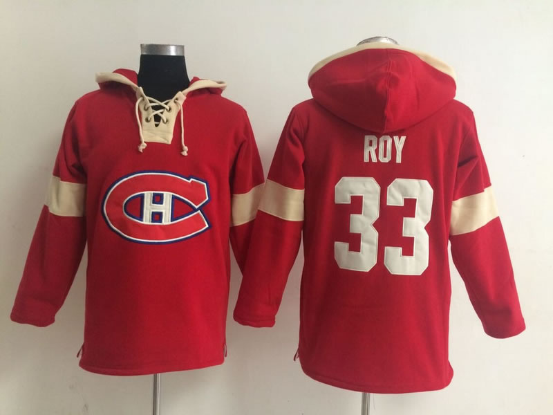 Montreal Canadiens #33 Patrick Roy Solid Color Red Hoody,We sell and wholesale Montreal Canadiens #33 Patrick Roy Solid Color Red Hoody on line form chian!