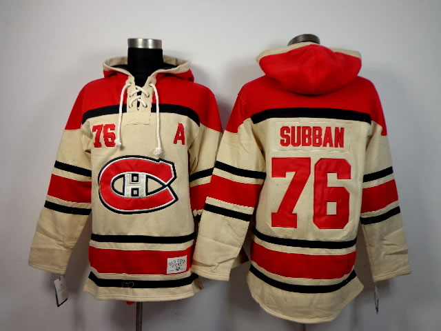 Montreal Canadiens #76 P.K. Subban Cream Hoodie,We sell and wholesale Montreal Canadiens #76 P.K. Subban Cream Hoodie on line form chian!