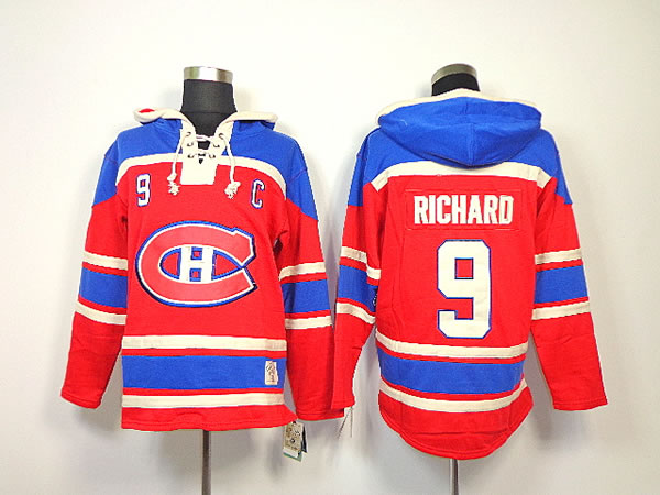 Montreal Canadiens #9 Richard Red Hoodie,We sell and wholesale Montreal Canadiens #9 Richard Red Hoodie on line form chian!