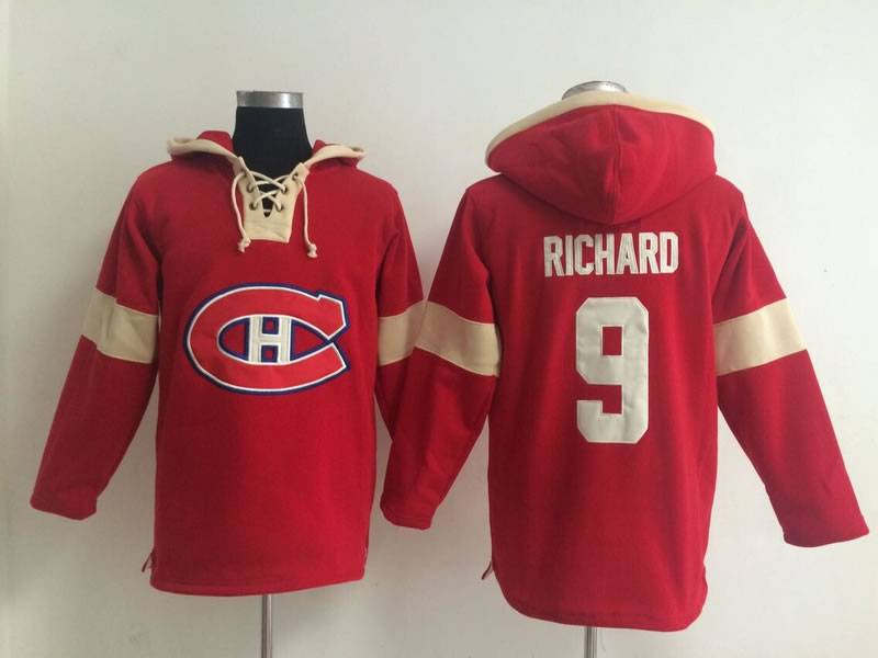 Montreal Canadiens #9 Richard Solid Color Red Hoody,We sell and wholesale Montreal Canadiens #9 Richard Solid Color Red Hoody on line form chian!