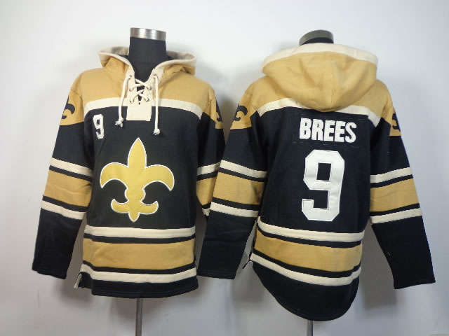 New Orleans Saints #9 Drew Brees Black Hoodie,We sell and wholesale New Orleans Saints #9 Drew Brees Black Hoodie on line form chian!