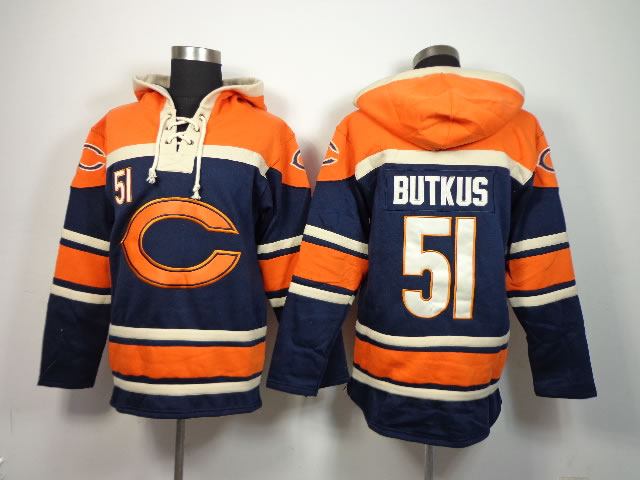 Nike Chicago Bears #51 Dick Butkus Navy Blue Hoodie,We sell and wholesale Nike Chicago Bears #51 Dick Butkus Navy Blue Hoodie on line form chian!