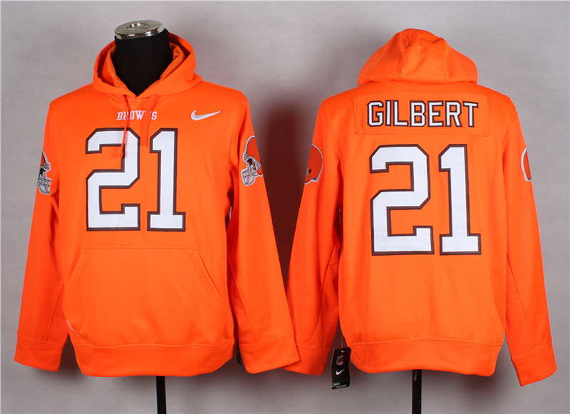 Nike Cleveland Browns #21 Justin Gilbert 2014 Pullover Hoodie Orange,We sell and wholesale Nike Cleveland Browns #21 Justin Gilbert 2014 Pullover Hoodie Orange on line form chian!
