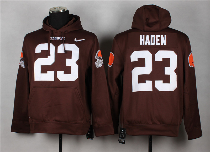 Nike Cleveland Browns #23 Joe Haden 2014 Pullover Hoodie Brown,We sell and wholesale Nike Cleveland Browns #23 Joe Haden 2014 Pullover Hoodie Brown on line form chian!