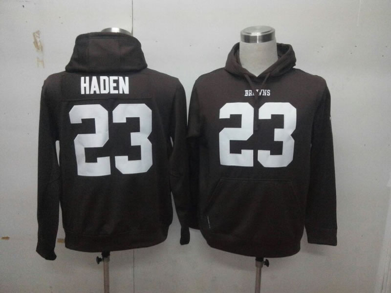 Nike Cleveland Browns #23 Joe Haden Pullover Hoodie Brown,We sell and wholesale Nike Cleveland Browns #23 Joe Haden Pullover Hoodie Brown on line form chian!