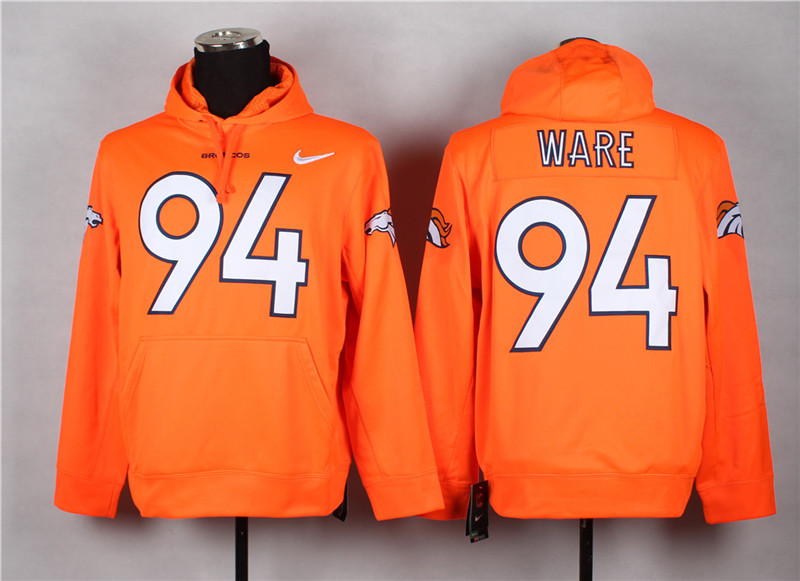 Nike Denver Broncos #94 Ware 2014 Pullover Hoodie Orange,We sell and wholesale Nike Denver Broncos #94 Ware 2014 Pullover Hoodie Orange on line form chian!