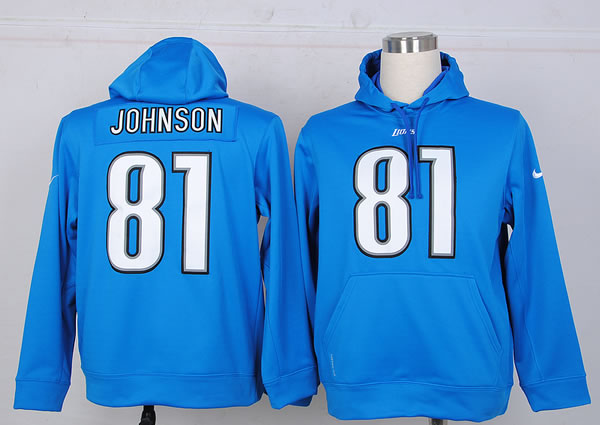 Nike Detroit Lions #81 Calvin Johnson Pullover Hoodie Light Blue,We sell and wholesale Nike Detroit Lions #81 Calvin Johnson Pullover Hoodie Light Blue on line form chian!