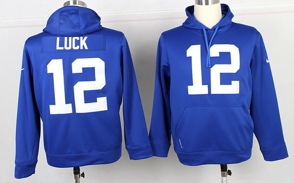 Nike Indianapolis Colts #12 Andrew Luck Pullover Hoodie Blue,We sell and wholesale Nike Indianapolis Colts #12 Andrew Luck Pullover Hoodie Blue on line form chian!