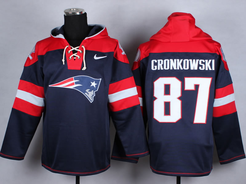 Nike New England Patriots #87 Rob Gronkowski Navy Blue Hoody,We sell and wholesale Nike New England Patriots #87 Rob Gronkowski Navy Blue Hoody on line form chian!