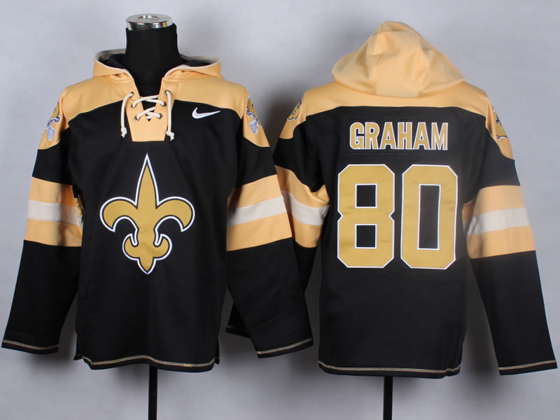 Nike New Orleans Saints #80 Jimmy Graham Black Hoody,We sell and wholesale Nike New Orleans Saints #80 Jimmy Graham Black Hoody on line form chian!
