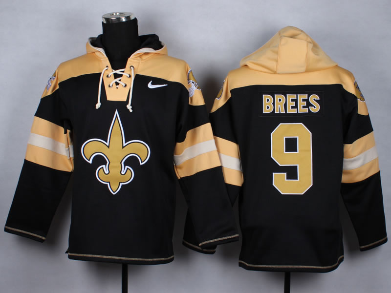 Nike New Orleans Saints #9 Drew Brees Black Hoody,We sell and wholesale Nike New Orleans Saints #9 Drew Brees Black Hoody on line form chian!