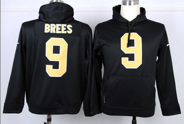 Nike New Orleans Saints #9 Drew Brees Pullover Hoodie Black,We sell and wholesale Nike New Orleans Saints #9 Drew Brees Pullover Hoodie Black on line form chian!