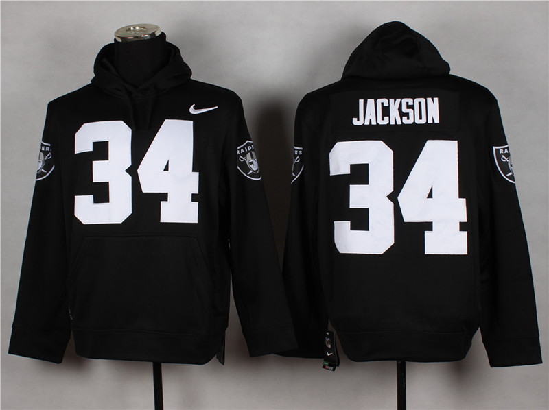 Nike Oakland Raiders #34 Bo Jackson 2014 Pullover Hoodie Black,We sell and wholesale Nike Oakland Raiders #34 Bo Jackson 2014 Pullover Hoodie Black on line form chian!