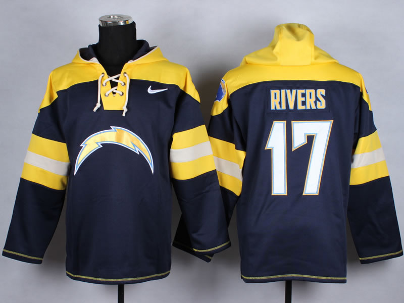 Nike San Diego Chargers #17 Philip Rivers Navy Blue Hoody,We sell and wholesale Nike San Diego Chargers #17 Philip Rivers Navy Blue Hoody on line form chian!