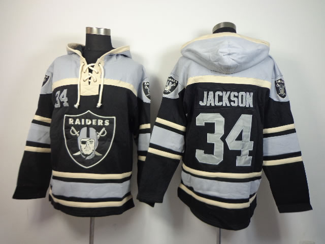 Oakland Raiders #34 Bo Jackson Black Hoodie,We sell and wholesale Oakland Raiders #34 Bo Jackson Black Hoodie on line form chian!
