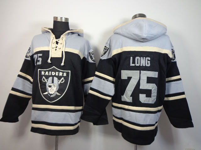 Oakland Raiders #75 Howie Long Black Hoodie,We sell and wholesale Oakland Raiders #75 Howie Long Black Hoodie on line form chian!