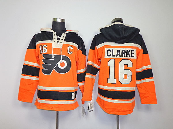Philadelphia Flyers #16 Bobby Clarke Orange Hoodie,We sell and wholesale Philadelphia Flyers #16 Bobby Clarke Orange Hoodie on line form chian!