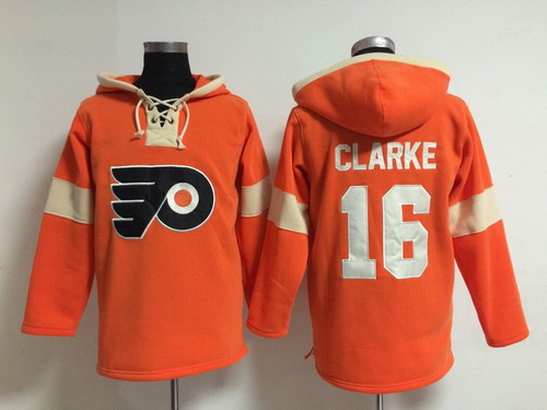 Philadelphia Flyers #16 Bobby Clarke Orange Hoody,We sell and wholesale Philadelphia Flyers #16 Bobby Clarke Orange Hoody on line form chian!